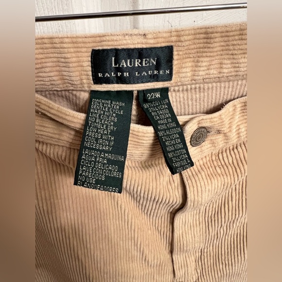 Women’s Size 22W Lauren Ralph Lauren Corduroy Tan Jeans - Picture 4 of 5